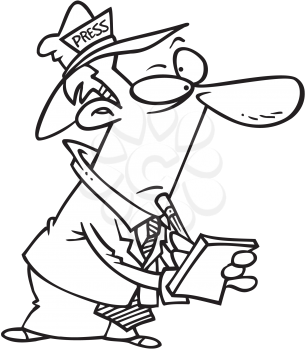 Royalty Free Clipart Image of a Reporter