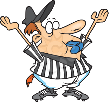 Royalty Free Clipart Image of a Referee