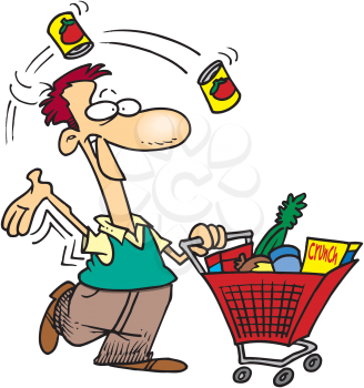 Royalty Free Clipart Image of a Shopper