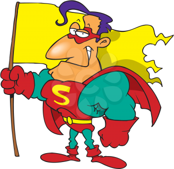 Royalty Free Clipart Image of a Super Guy