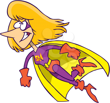 Royalty Free Clipart Image of Super Mom