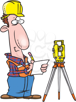 Royalty Free Clipart Image of a Surveyor