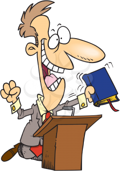 Royalty Free Clipart Image of an Evangelist