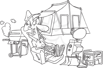 Royalty Free Clipart Image of an Ultra Camper