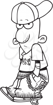 Royalty Free Clipart Image of a Teen