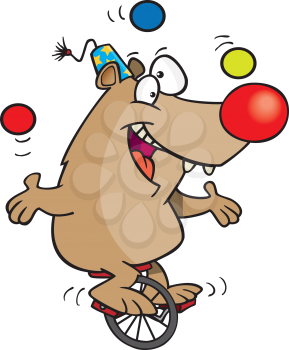 Royalty Free Clipart Image of a Circus Bear