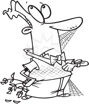 Royalty Free Clipart Image of an Impatient Man 
