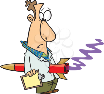 Royalty Free Clipart Image of a
Rocket Scientist
