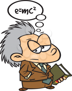 Royalty Free Clipart Image of a Young Einstein