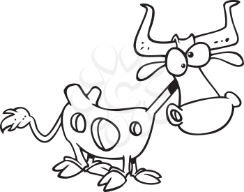 Royalty Free Clipart Image of a Holey Cow