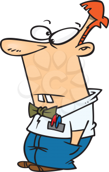 Royalty Free Clipart Image of a Geek