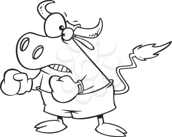 Royalty Free Clipart Image of a Bull Fighter