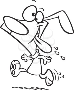 Royalty Free Clipart Image of a Dog Running