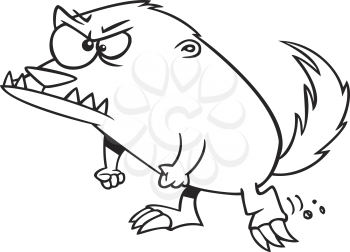 Royalty Free Clipart Image of a Badger