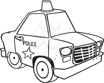 Royalty Free Clipart Image of a Patrol Car