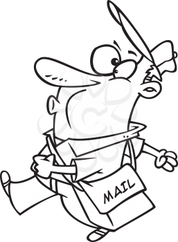 Royalty Free Clipart Image of a Postman 