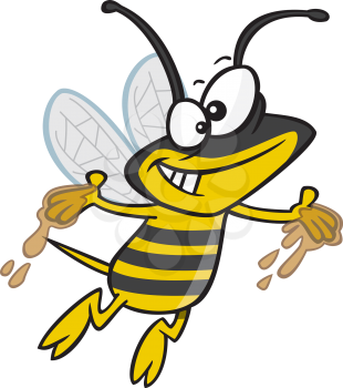 Royalty Free Clipart Image of a Honeybee
