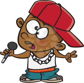 Royalty Free Clipart Image of a Young Raper