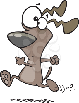 Royalty Free Clipart Image of a Running Dog