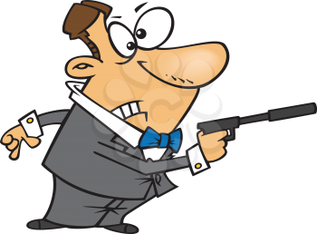 Royalty Free Clipart Image of a Secret Agent
