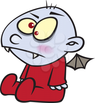 Royalty Free Clipart Image of a Vampire Baby 