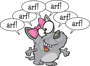 Royalty Free Clipart Image of a Dog Barking