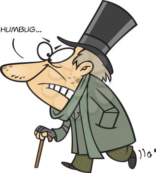 Royalty Free Clipart Image of Scrooge