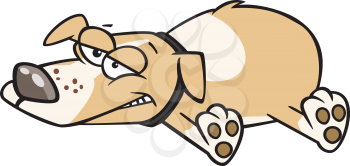 Royalty Free Clipart Image of a Dog Mat