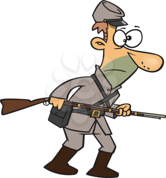 Royalty Free Clipart Image of a Confederate Soldier