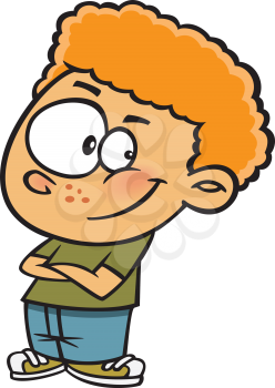 Royalty Free Clipart Image of a Boy Smiling