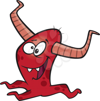 Royalty Free Clipart Image of a Monster with Tentacles
