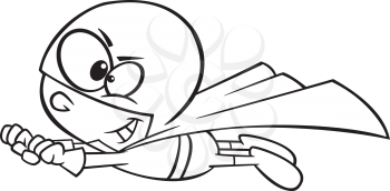 Royalty Free Clipart Image of a Little Superhero