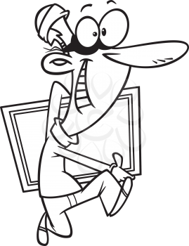 Royalty Free Clipart Image of a Thief
