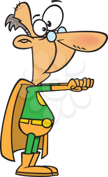 Royalty Free Clipart Image of a Super Senior