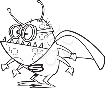 Royalty Free Clipart Image of a Super Bug