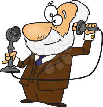 Royalty Free Clipart Image of Alexander Graham Bell