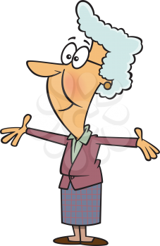 Royalty Free Clipart Image of a Grandma