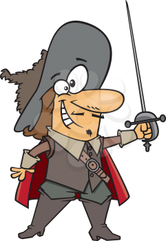 Royalty Free Clipart Image of a Musketeer