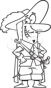 Royalty Free Clipart Image of a Musketeer