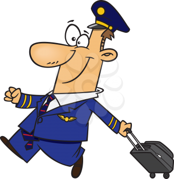 Royalty Free Clipart Image of an Airline Pilot