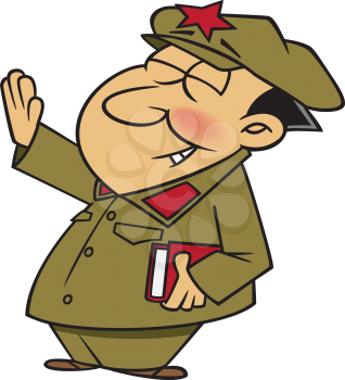 Royalty Free Clipart Image of an Asian Leader