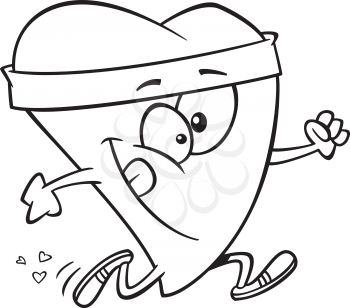 Royalty Free Clipart Image of a Heart Running
