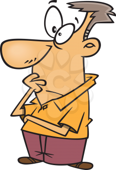 Royalty Free Clipart Image of a Man Thinking