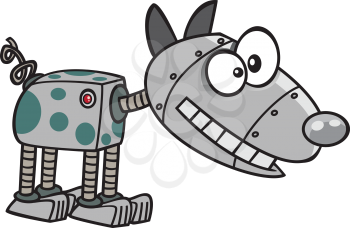 Royalty Free Clipart Image of a Robot Dog