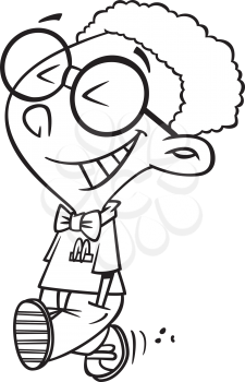 Royalty Free Clipart Image of a Young Genius