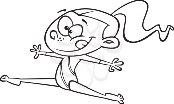 Royalty Free Clipart Image of a Child Gymnast