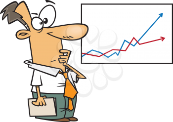 Royalty Free Clipart Image of an Economist 