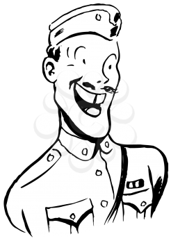 Royalty Free Clipart Image of a British Officer