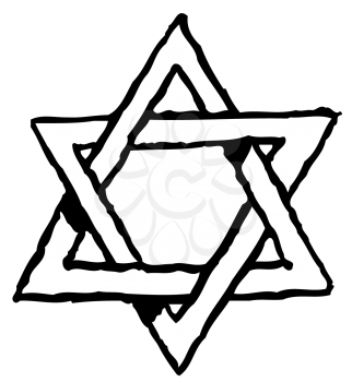 Royalty Free Clipart Image of a Star of David