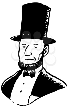 Royalty Free Clipart Image of Abe Lincoln
